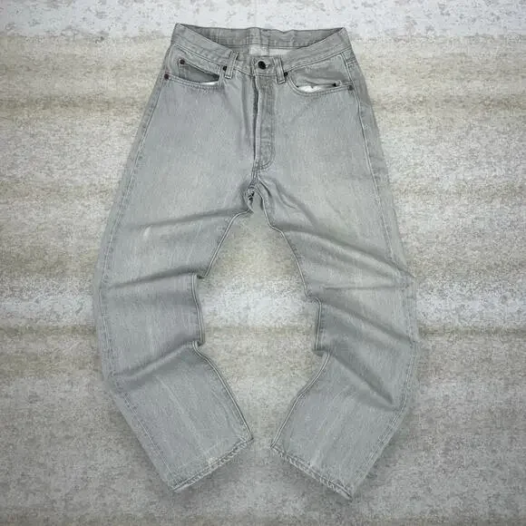 True Vintage 70s Levis Jeans 501 31x30 Regular Straight Light Grey Made in USA